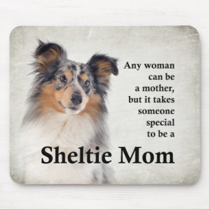 Blue Merle Sheltie Mum Mousepad