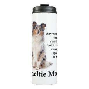 Blue Merle Sheltie Mum Thermal Tumbler