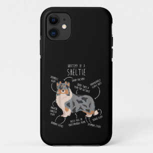 Blue Merle Sheltie Shetland Sheepdog Anatomy, Funn iPhone 11 Case