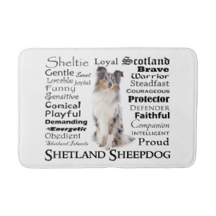 Blue Merle Sheltie Traits Bath Mat