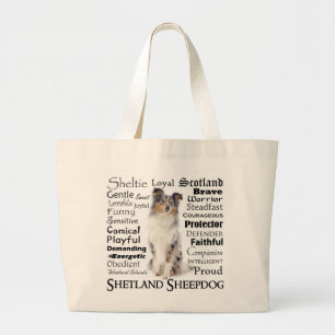 Blue Merle Sheltie Traits Tote