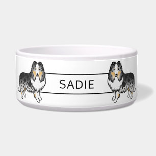 Blue Merle Shetland Sheepdog Cartoon Dogs & Name
