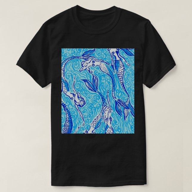 blue mermaid 1 T-Shirt (Design Front)