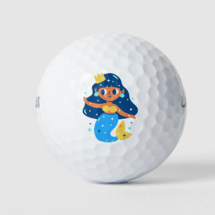 Blue mermaid golf balls