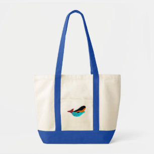 blue mermaid jumbo tote bag