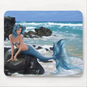 Blue Mermaid Mouse Pad