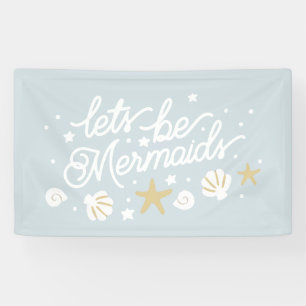 Blue Mermaid Party Girls Birthday Banner
