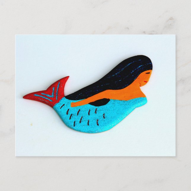 blue mermaid postcard (Front)