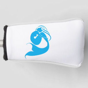 Blue Mermaid Silhouette Logo Golf Head Cover