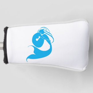 Blue Mermaid Silhouette Logo Golf Head Cover