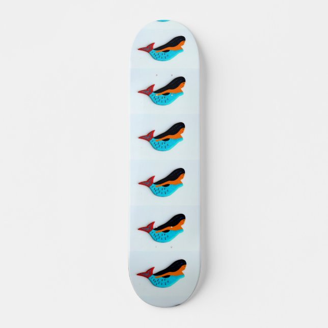 blue mermaid skateboard (Front)