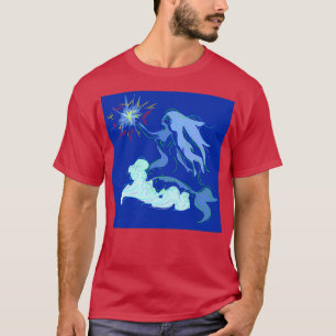 Blue Mermaid Spirit and Stars T-Shirt