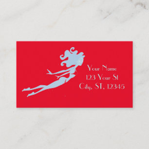 Blue Mermaid Swimmer Thunder_Cove Business Card