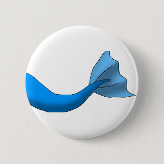 Blue Mermaid Tail 6 Cm Round Badge