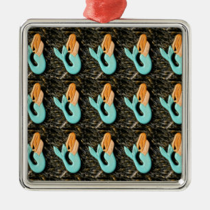 blue mermaids ornament