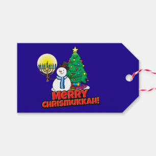 Blue "Merry Chrismukkah" Gift Tags
