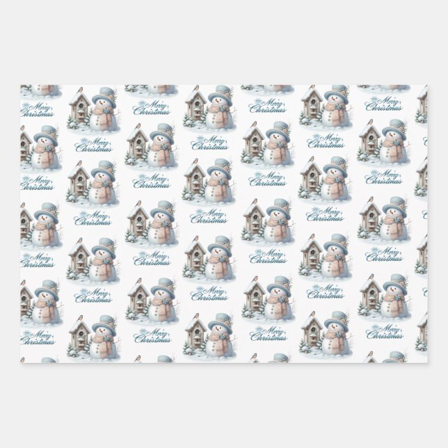 Blue Merry Christmas Paper (Front)