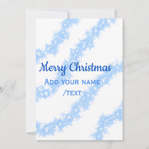 Blue merry christmas sparkle glitter lines add nam invitation
