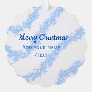 Blue merry christmas sparkle glitter lines add nam tree decoration card