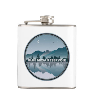 Blue Mesa Reservoir Colorado Reflection Hip Flask