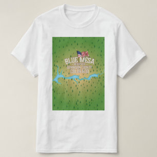 Blue Mesa Reservoir, Gunnison,Gunnison County Map T-Shirt