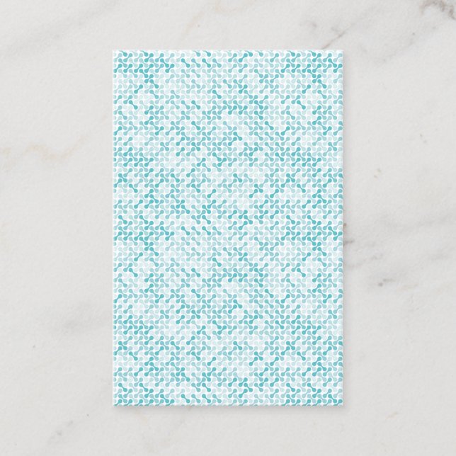 Blue metaball pattern appointment card (Front)