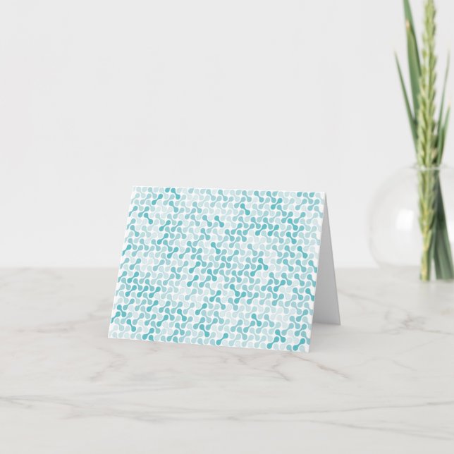 Blue metaball pattern holiday card (Front)