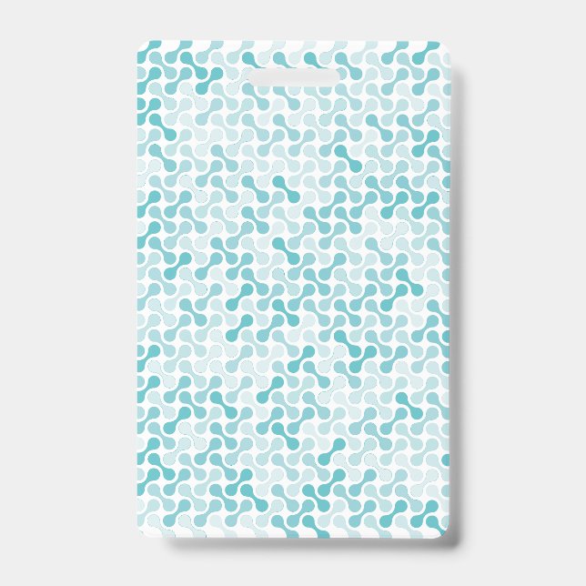 Blue metaball pattern ID badge (Front)