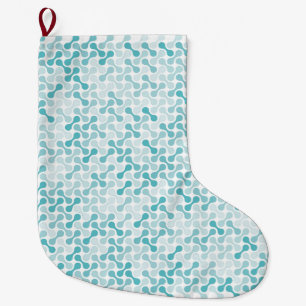 Blue metaball pattern large christmas stocking