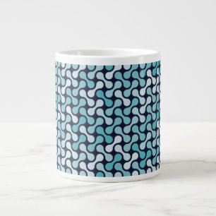 Blue metaball pattern large coffee mug