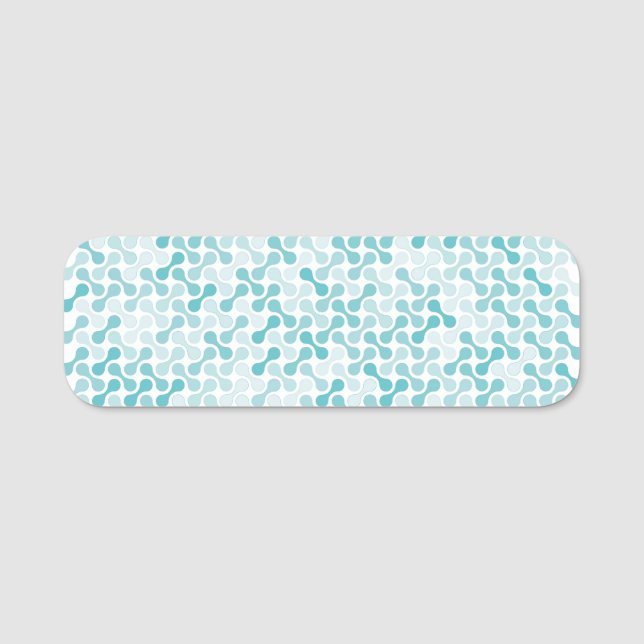 Blue metaball pattern name tag (Front)