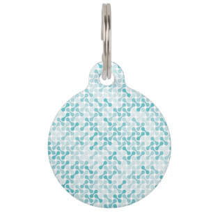 Blue metaball pattern pet tag