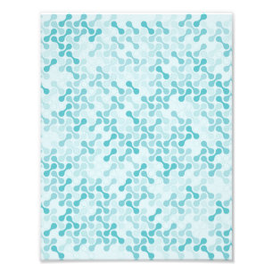 Blue metaball pattern photo print