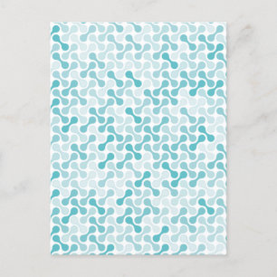 Blue metaball pattern postcard
