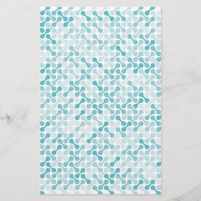Blue metaball pattern stationery (Front)