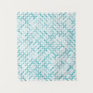 Blue metaball pattern tapestry