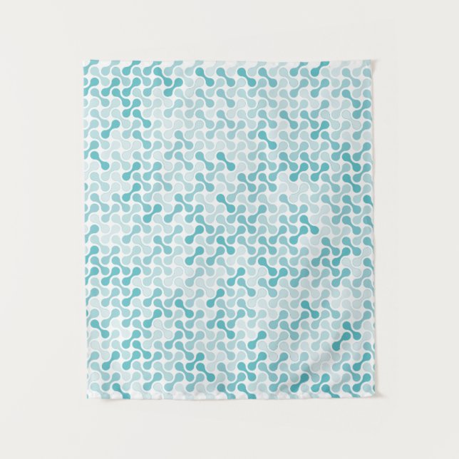 Blue metaball pattern tapestry (Front)