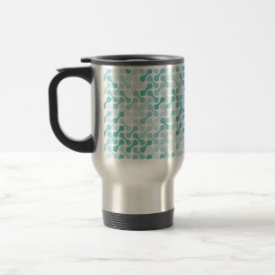 Blue metaball pattern travel mug