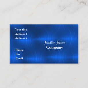 Blue metal business card