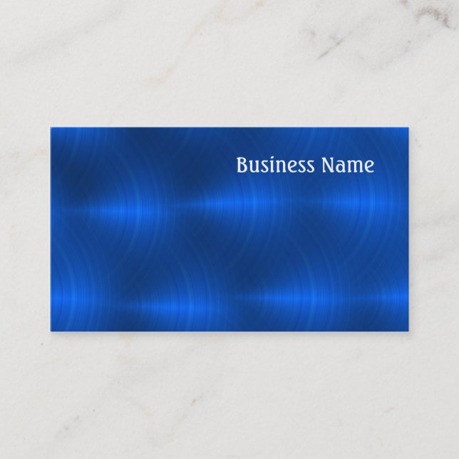Blue metal business card (Front)