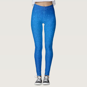 BLUE METAL FLAKE LEGGINGS