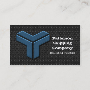 Blue Metal Grunge Business Card