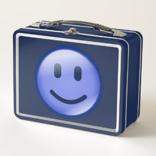 blue metal lunch box