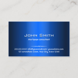 Blue Metal Mortgage Agent Business Card