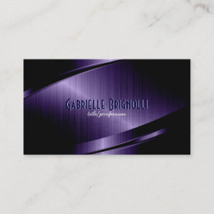 Blue Metallic Design-Stainless Steel Look Business Card