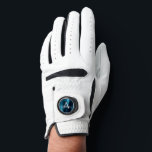 Blue Metallic Foil Monogram Name Sports Golf Glove<br><div class="desc">Blue Faux Metallic Foil Stainless Steel Elegant Ladies Golf Glove. This Blue and Grey Monogrammed Golf Glove can be customised to include your initial and first name. Please contact the designer for matching items.</div>