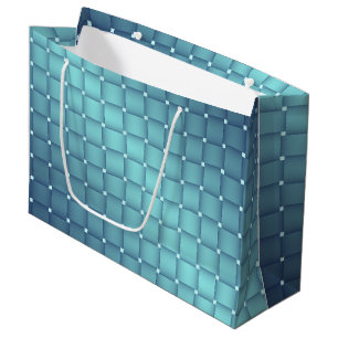 Blue Metallic Tiles - all sides Gift bag