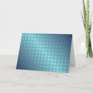 Blue Metallic Tiles Christmas decor Holiday Card