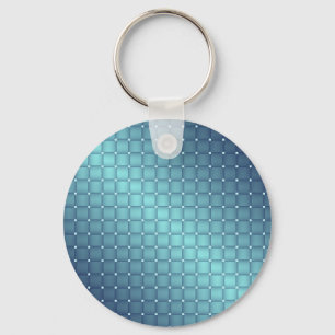 Blue Metallic Tiles Christmas decor Key Ring