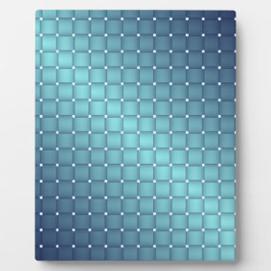 Blue Metallic Tiles Christmas decor Plaque